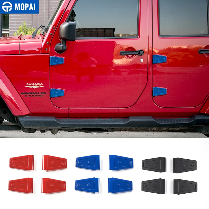 

MOPAI Car Exterior Door Hinge Cover And Engine Hood Hinge Cover Decoration Stickers For Jeep Wrangler 2007 Up Car Styling