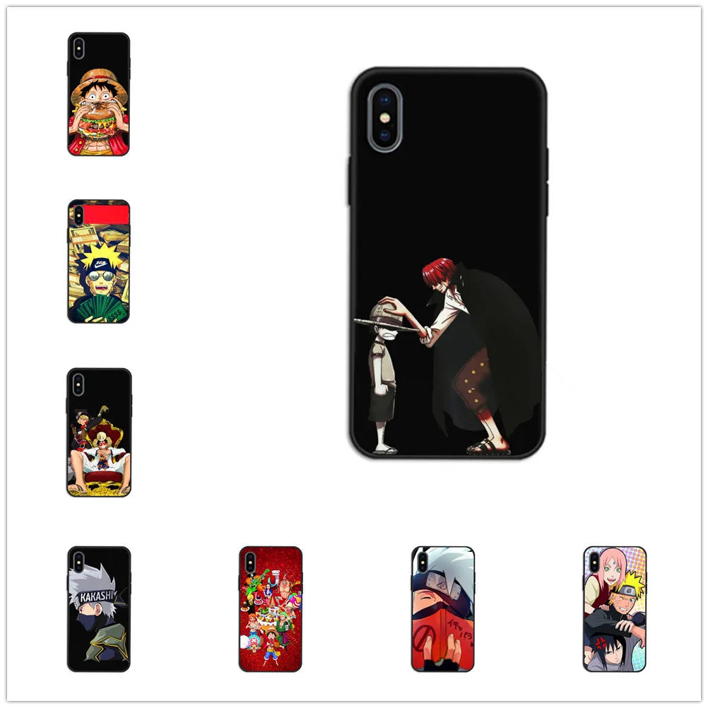 

Funny NARUTO ONE PIECE soft cover case for iphone 6 7 8 plus X XS XR XMAX 5 for Samsung Galaxy 10 9 8 plus 7 10 edge coque shell