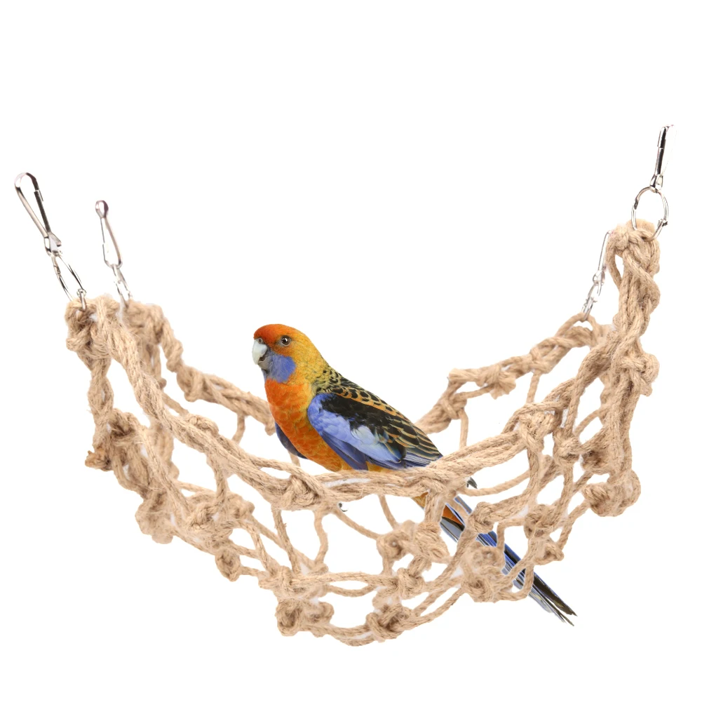 Parrot Bird Cage Toy Game Hanging Rope Climbing Net Swing Ladder Parakeet Budgie Macaw Play Gym Toys Pet Supplies