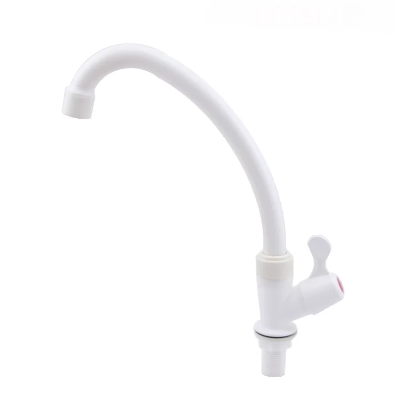 

Plastic kitchen faucet single cold sink faucet sink faucet basin faucet household plastic can rotate lo41122