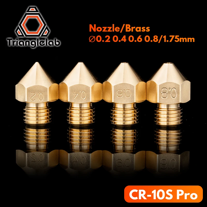 C trianglelab CR-10S pro Brass Nozzle for 3D printers hotend 1.75MM Filament J-head cr10S PRO heat block hotend m6 Thread