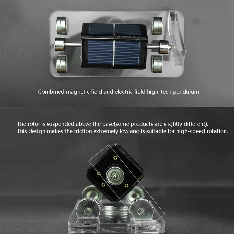 Solar Horizontal Four-Side Magnetic Levitation Mendocino Motor Stirling Engine Education Model