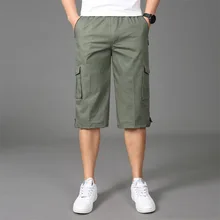 Мужские модные летние резинка на талии прямые шорты бермуды в повседневном стиле Masculina повседневные уличные шорты мужские рабочие Брюки с карманами