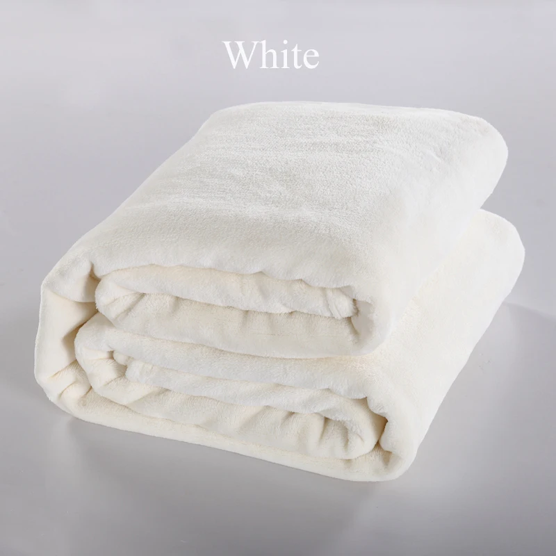 Популярные зимние теплые Одеяло серебристо-серый одноцветное Микрофибра флис покрывало одеяла на кровать/диван/путешествия простыня