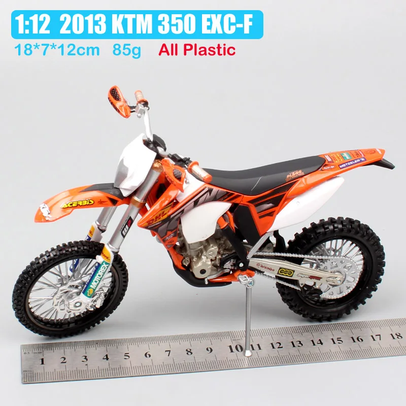 Miniature motorcycle ktm 350 exc f annee 2018 1/12 repro manufacturer 