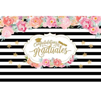 

Black And White Background For Photography Colourful Flowers Backdrop For Graduate Party Decortion Photo Studio Booth Props