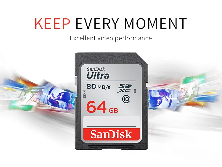 Двойной Флеш-накопитель SanDisk Ultra 32 Гб оперативной памяти, 16 Гб встроенной памяти, 64 ГБ, класс 10 SD карта SDHC/SDXC карты памяти SD карты 128 ГБ 80 МБ/с. для Камера Поддержка официальный проверки