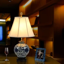 Художественная китайская фарфоровая Керамическая Настольная лампа для спальни, гостиной, свадьбы, настольная лампа Jingdezhen, Керамическая Настольная лампа, база