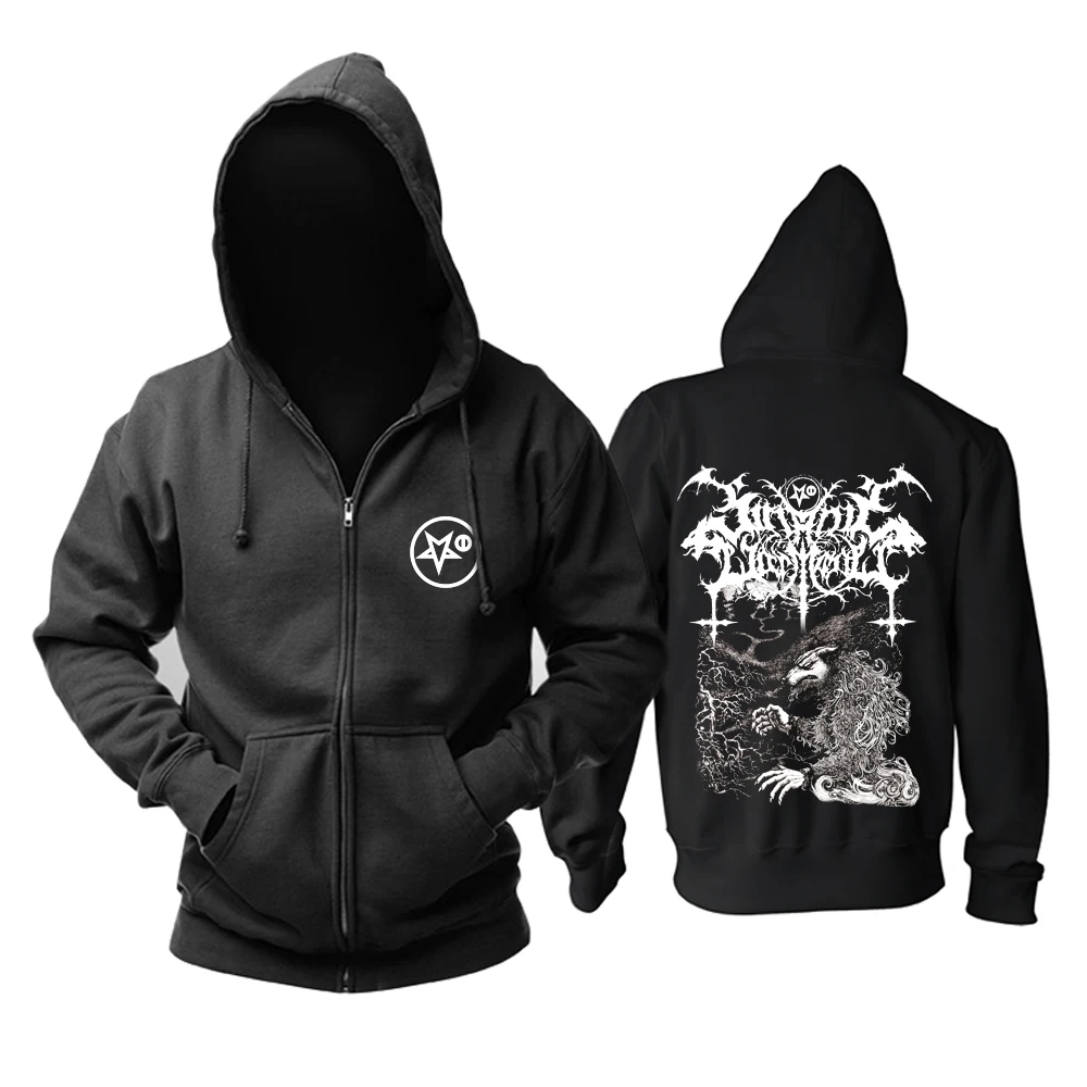 7 дизайнов на молнии Satanic warmaster хлопок рок черная толстовка куртка панк хардрок