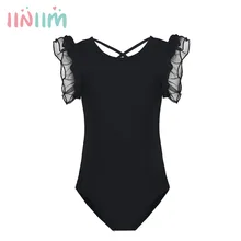 Детский гимнастический костюм без рукавов для девочек трико танцевальная одежда Принцесса Балерина Фея вечерние костюмы пачка танцевальное платье