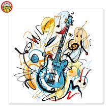 Картина по номерам художественная краска по номеру diy масляная нарисованная на холсте домашний декор Краска ing известная краска ings абстрактная краска ing гитара