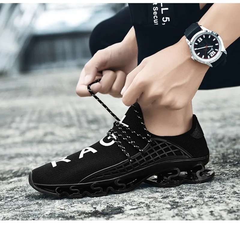 Letter Sneakers Breathable Running Shoes for Men Outdoor Train Fitness Jogging Sport Shoes Women Mesh Fashion Unisex Plus Size