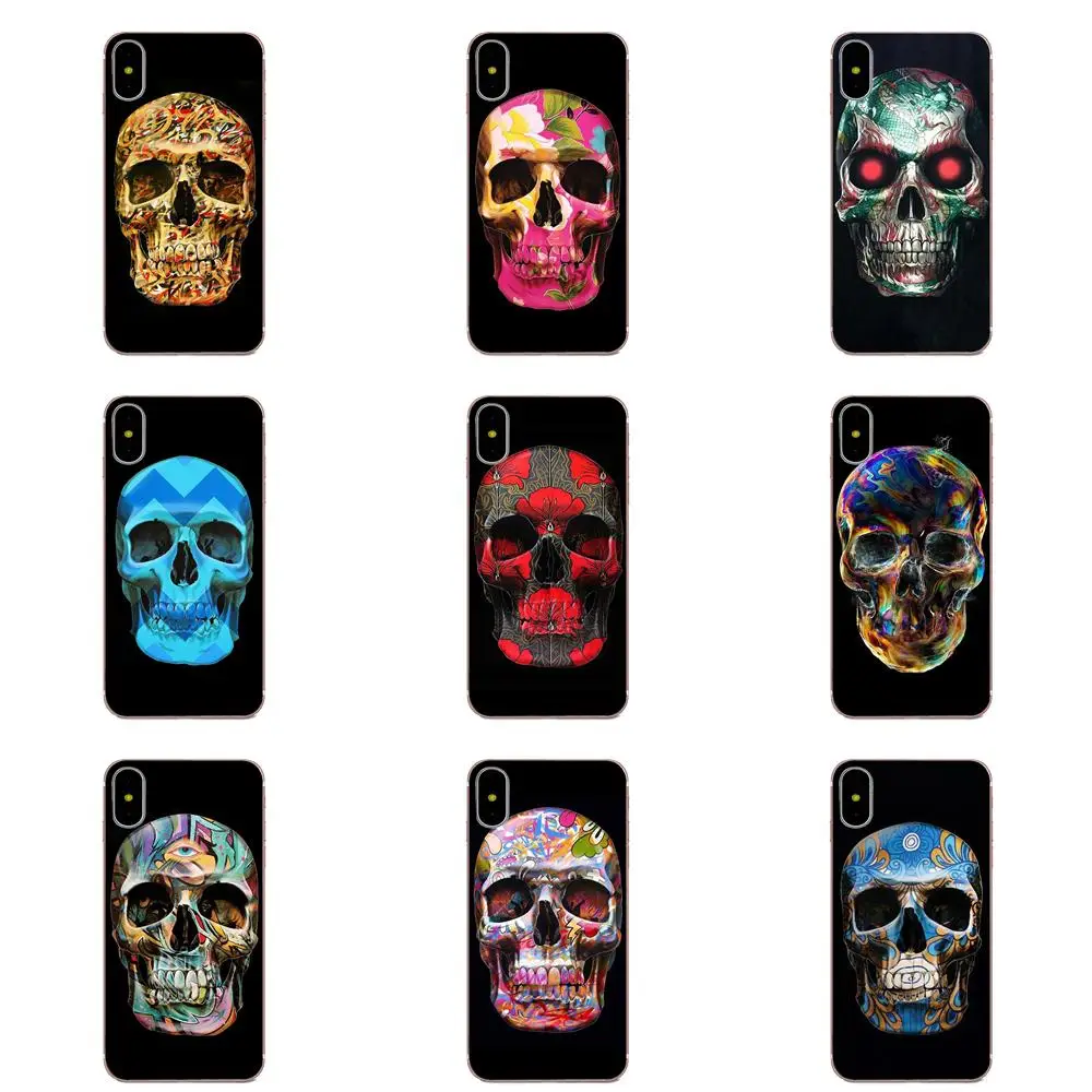 

Cool Skull King Skull Soft TPU Cases Skin For Apple iPhone X XS Max XR 4 4S 5 5C 5S SE 6 6S 7 8 Plus