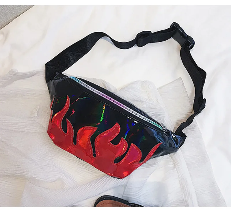 CCRXRQ красное пламя поясные сумки модные женские ремни сумки удобная кожаная поясная сумка женская сумка-мессенджер в стиле хип-хоп Бум Сумка Bananka