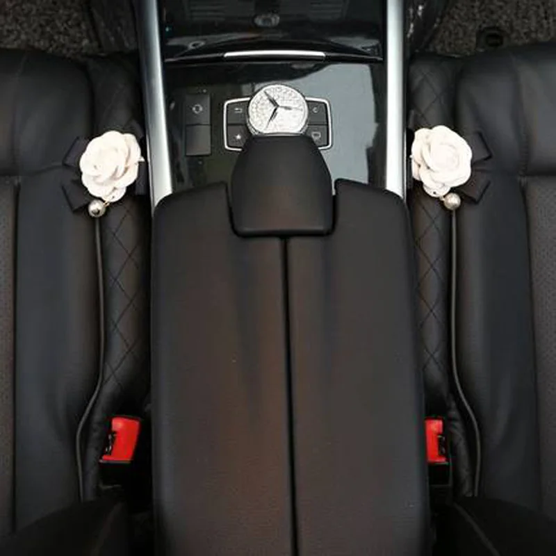 

Universal Camellia Car Seat Gap Filler PU Leather Auto Seats Leak Stop Pad Soft Padding Spacer Holster Front Seats Accessories