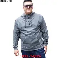 men Hoodies Sweatshirts hooded large size big plus 6XL 7XL 8XL 9XL 10XL casual loose pullover coat black 48 50 52 54 Sweatshirts