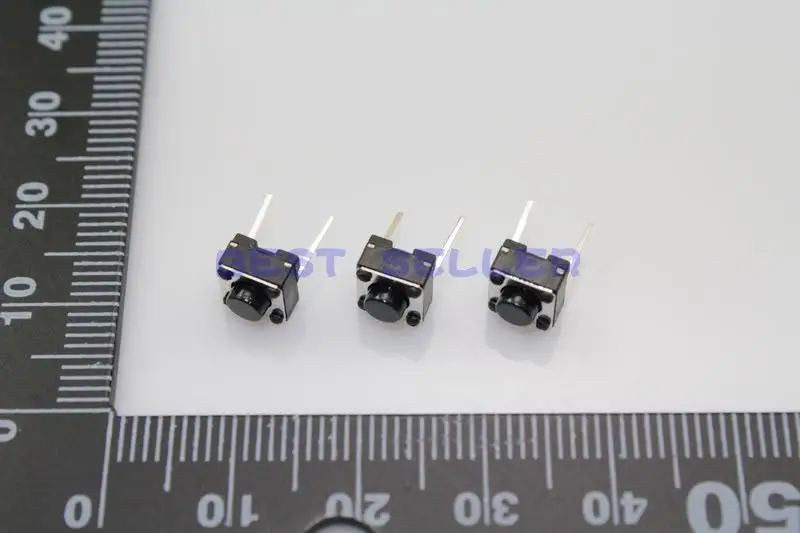 

100pcs Tact Switch Micro switch 6*6*4.3mm H4.3mm Through Hole SPST-NO