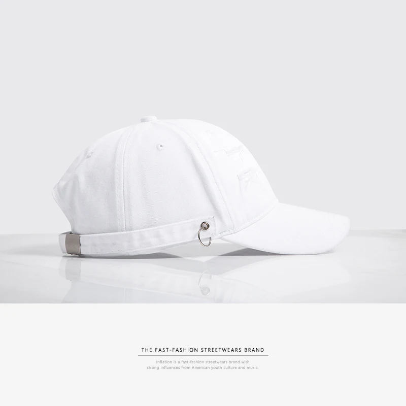 Инфляция Новое поступление Новая мода унисекс Snapback хлопковая шляпа от солнца бейсбольные однотонные кепки 055CI2017 - Цвет: Белый