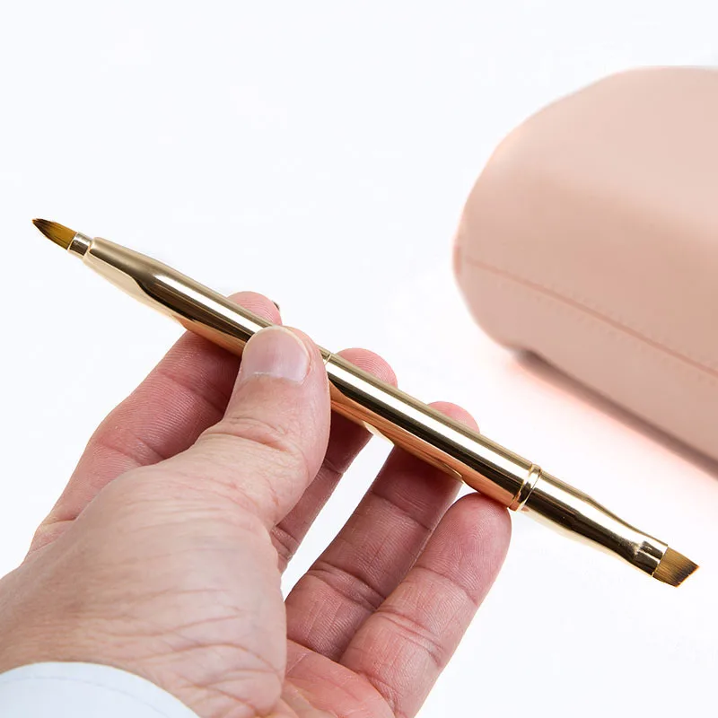 double ended makeup brushes retractable brush cosmetic beauty tool (3)