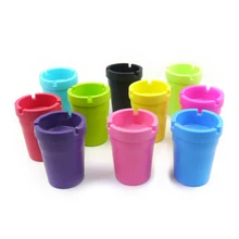 Mini Portable Ashtray Cigarette Cup Car Butt Bucket Smoke Ash Holder Candy Color#T025