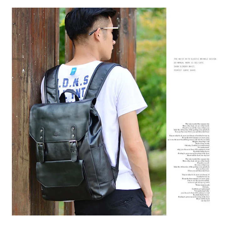 Модный мужской рюкзак Mochila, Новое поступление, высококачественный рюкзак из искусственной кожи, старинный стиль, высокое качество изготовления, Студенческая сумка, школьный ранец