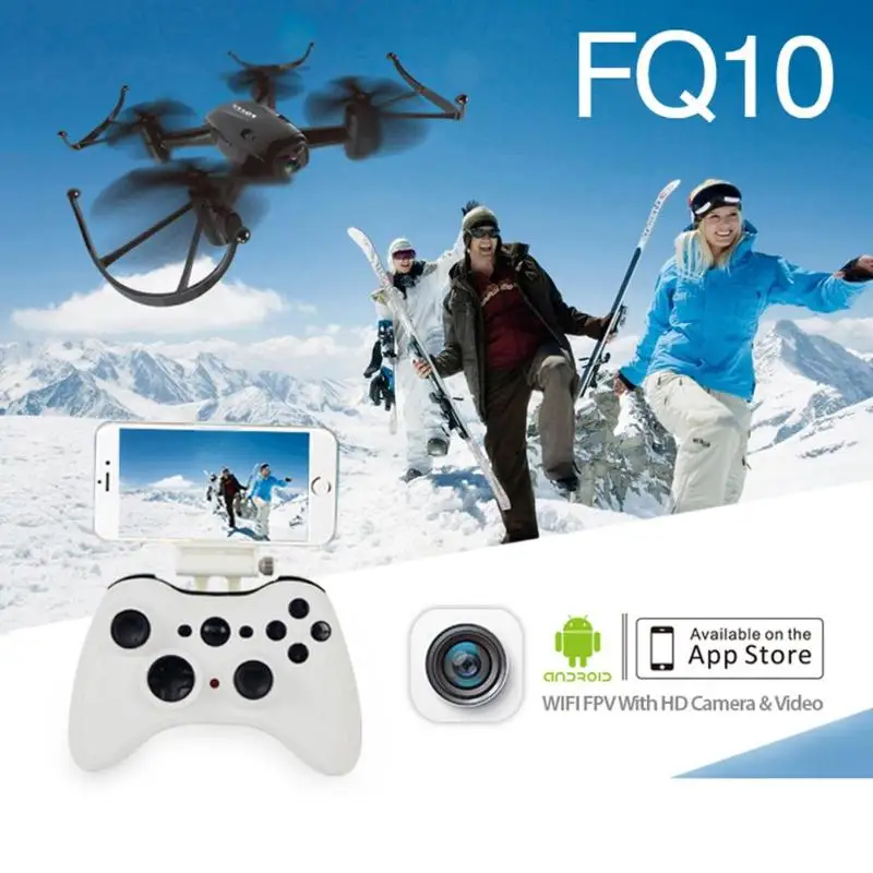 FQ777-FQ10A Карманный Дрон Мини WiFi RC Квадрокоптер FPV 2.0MP 720P HD камера PNLO