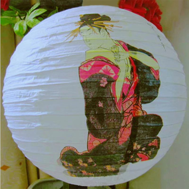 Pretty16''40cm декоративный бумажный шарик-лампион китайский фестиваль бумажные фонари для вечерние и Свадебное Украшение подвесное бумажный шар - Color: round lantern 03