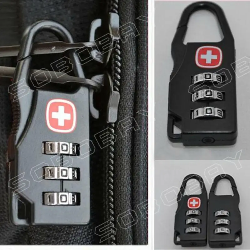 Swiss Metal Mini Combination Digit Password Lock Padlock for Travel Bag