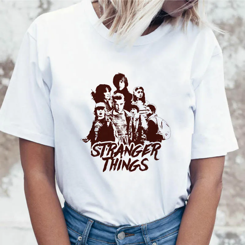 

Stranger Things t shirt top korean graphic clothing funny ulzzang women for t-shirt harajuku female tees tshirt