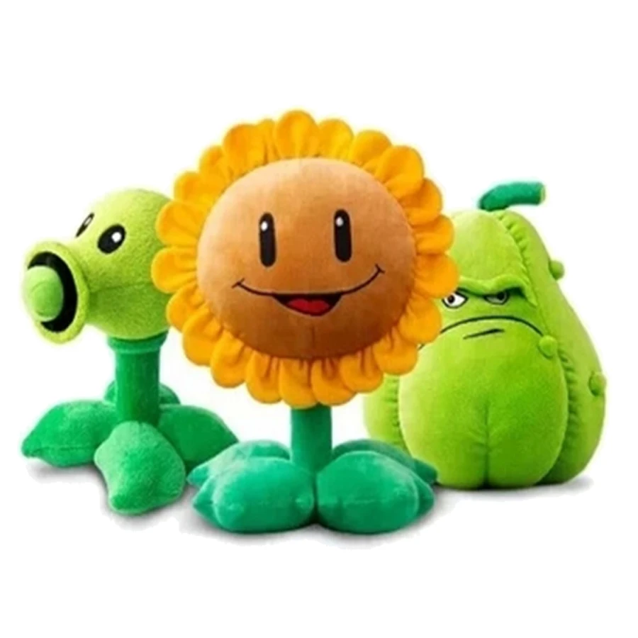 

30cm Plants vs Zombies plush decorations toy chomper 2016 New Plants vs.Zombies 2 figurine pea sunflower Melon stuffed plush toy