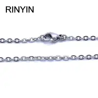 Men Women Jewerly 1mm 16" 18" 20" 22" 24" Inches Links Chain Fashion Necklace Stainless Steel Necklace Classic Pop Rolo Chains 3