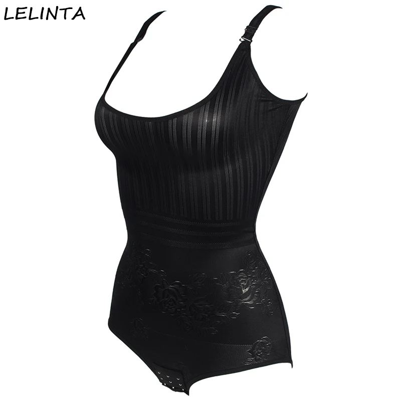 LELINTA Women Best Shapewear Slip Butt Firm Tummy Control Front Open Bust Latex Bodysuit Full