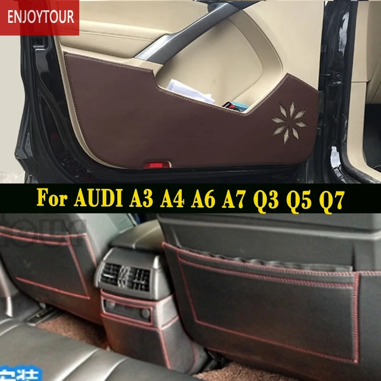 Car pads front rear door Seat Anti kick mat Accessories For audi A3 A4
