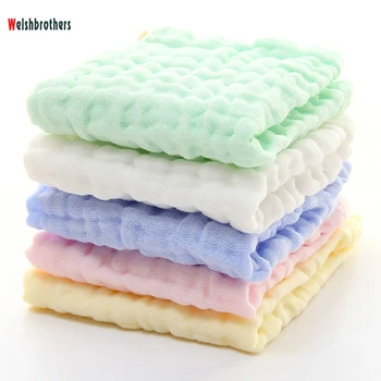 

25cm square towel soft 100% cotton gauze hand towel children's towel adult children reusable handkerchief for all ages2018