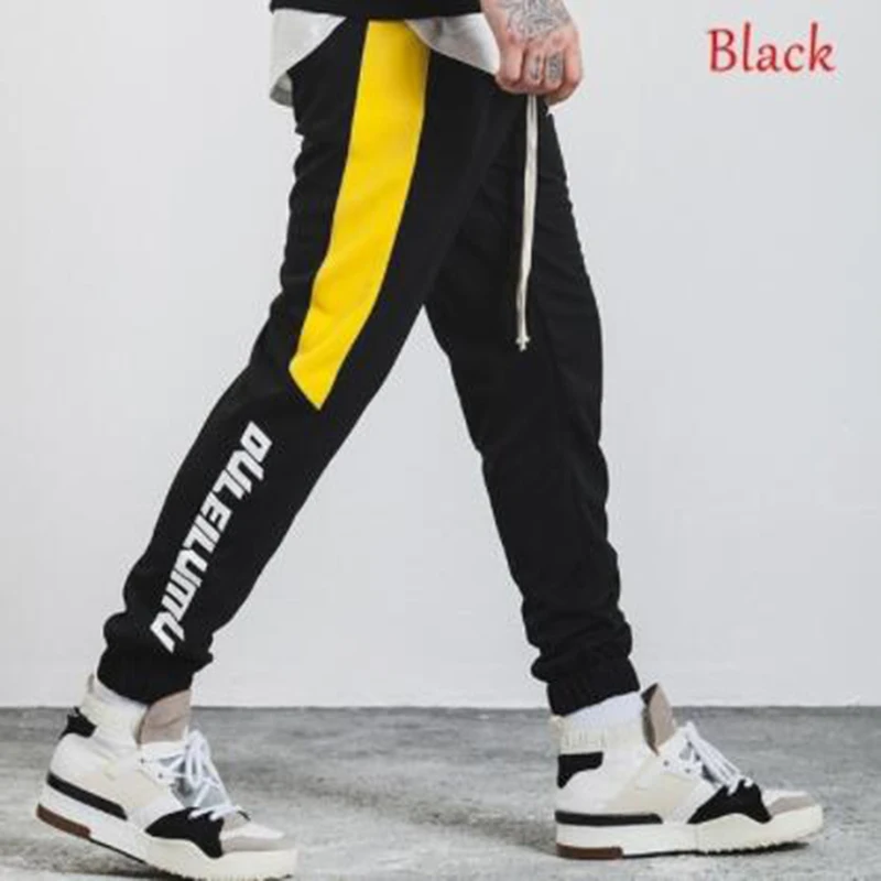 

ZOGAA Mens Color Block Pants Autumn Fashion Letter Printed Pants Sweatswear Side Stripe Pockets Men Vintage Sweatpants
