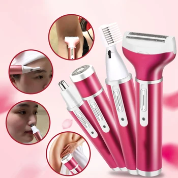 

Electric Nose Hair Vibrissae Trimmer Nose And Ear Hair Removal Tool Safe Mute Cleaner Stainless Steel Shaving Ravor For Bikini