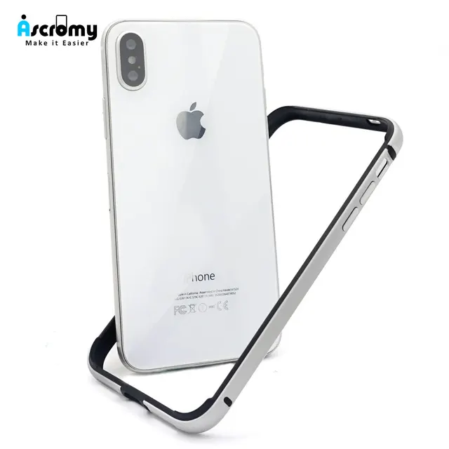 Best Price Ascromy For iPhone X Bumper Case Aluminium Metal Frame Silicone TPU Cover Bumper For iPhone XS Max XR 6.1 6.5 Coque Accessories