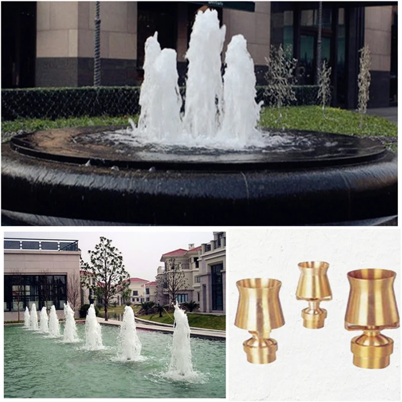 NuoNuoWell Brand Brass Cascade Cedar Style Nozzle Ice Tower Fountain