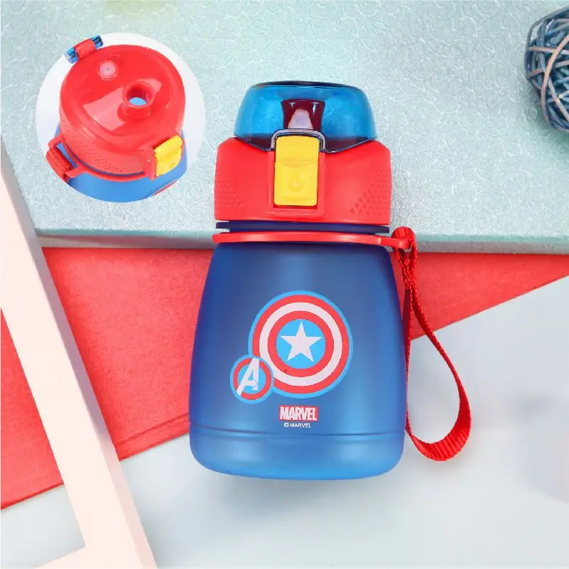 390 мл Для Бутылки С Водой Соломы Drinkware дети Поильник BPA бесплатно Marvel Минни Микки Тритан детская чашка Bebes copos открытый - Цвет: No straw 390ML