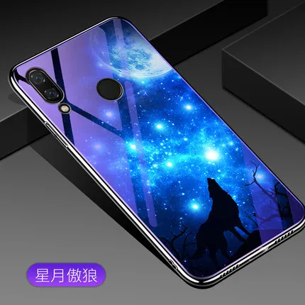 A5 Для Xiaomi Redmi Note 7 чехол Модный синее закаленное стекло задняя крышка для Xiaomi Redmi Note 7 чехлы для телефонов fundas capas 6,3" - Цвет: A5