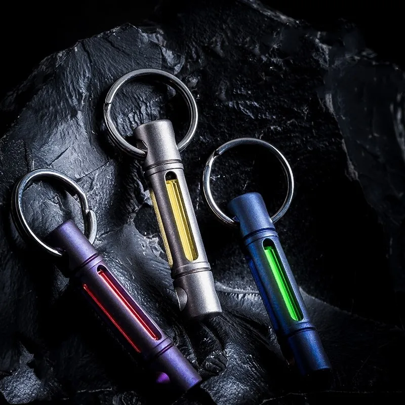 

EDC Tritium Gas Tube Car Key Ring Wild Survival Equipment Key Connecting Rod Multi Tools