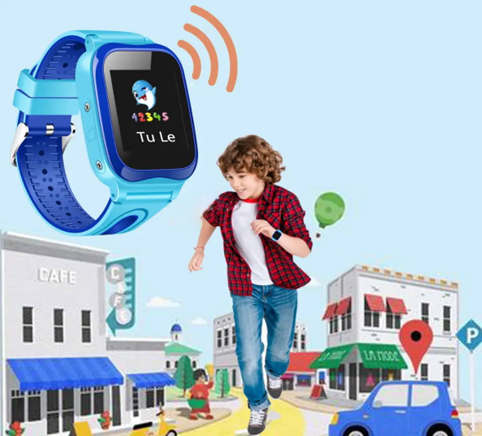 SALFRESA Children Smart Watch V88 IP67 Waterproof 450mAH Long Standby Child Tracking Security SOS Smart Bracelet For Kids Remote-18