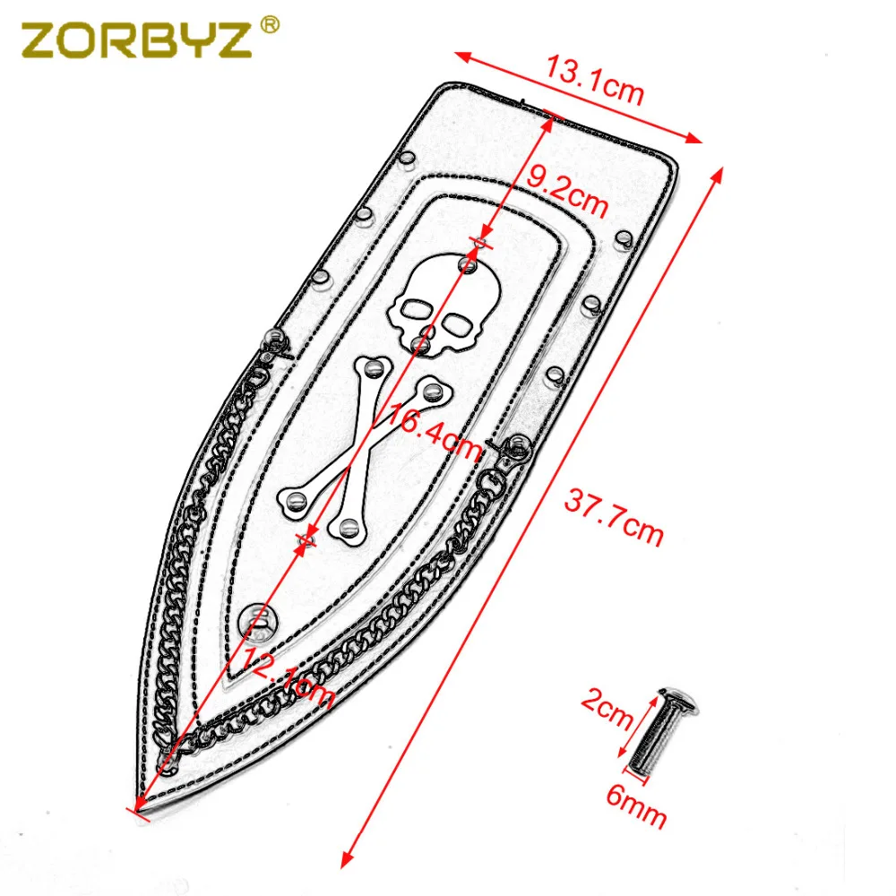 ZORBYZ Искусственная кожа череп плотная заднее крыло нагрудник для Harley Sportster XL Соло сиденье на 2004