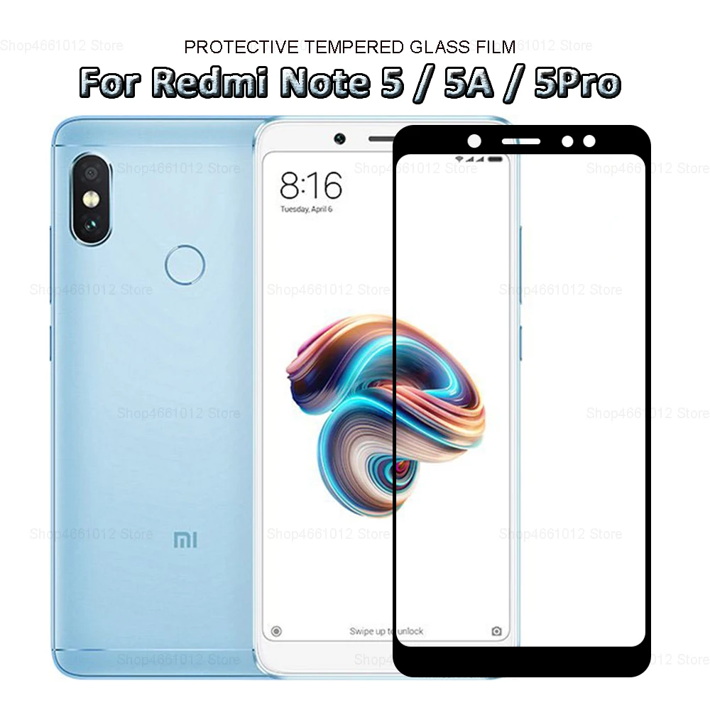 

Protective Glass On For Xiaomi Redmi note 5a 5 pro plus Screen Protector Tempered Glass on xiomi ksiomi note5a 5pro trempe verre