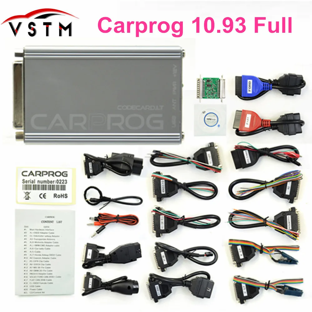 A + Carprog V10.93 с генератором ключей онлайн Программирование автомобиля Prog 8 21 & V10.05