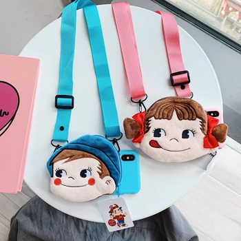 

For iphone XS max XR X Cute girl boy Pouch Case No Face man wallet Shell kids gift for iphone 8plus 7P 6P 7 6S bag +strap
