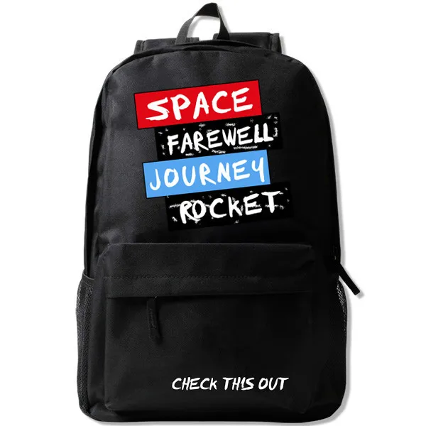 

Street Trend Teenagers Middle Junior School Student Schoolbag in Black Color Shoulder Bag Backpack