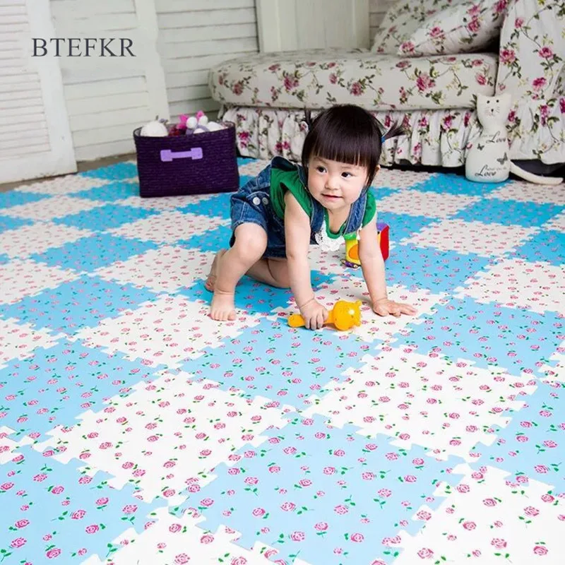 

New 30x30cm Children Carpet Rug for Living Room Tapete Infantil Baby Play Mat In The Nursery Mat Puzzle Alfombra Infantil
