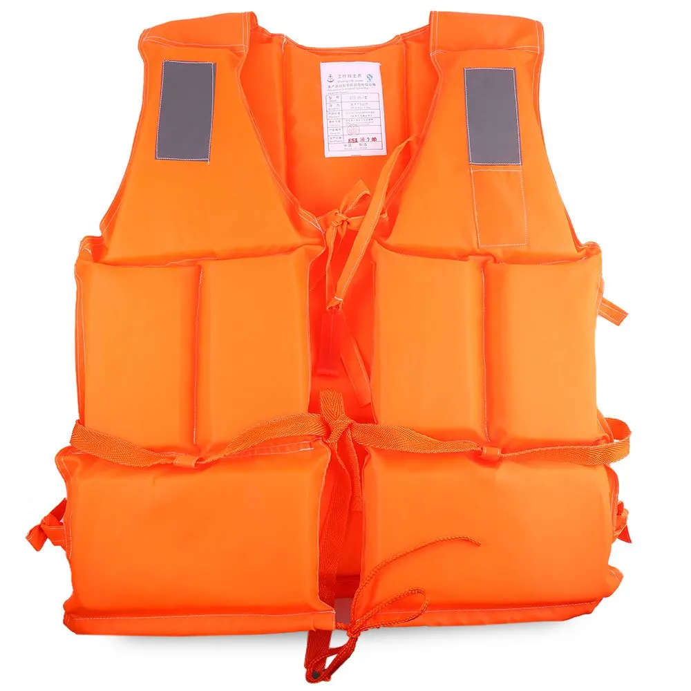 Professional Waterproof Life Vest Orange Adult Jacket Drifting Life