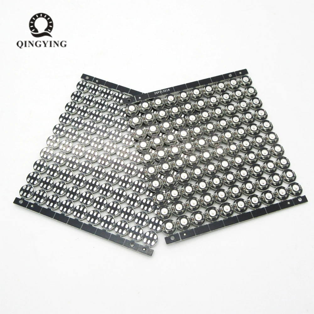 

200pcs SMD 5050 RGB WS2812B LED Chip 9.6mm Dia Individually Programmable Built-in WS2811 IC White White/Black led heatsink Board